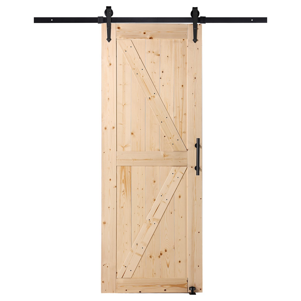 Puerta corrediza de granero con kit de herrajes, 213 cm | VEVOR