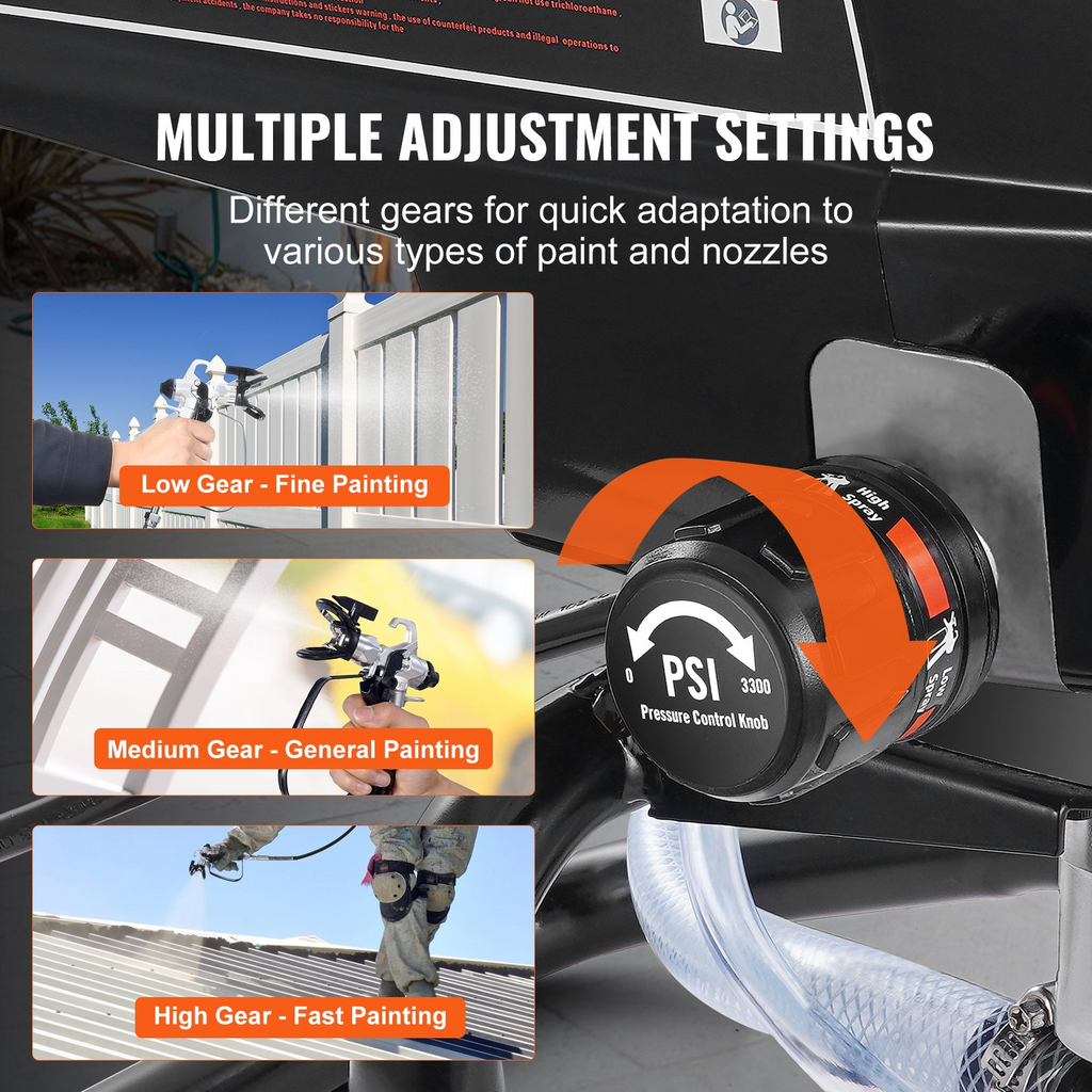 Pulverizador de pintura sin aire de 950 W con soporte