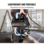 Pulverizador de pintura sin aire de 950 W con soporte