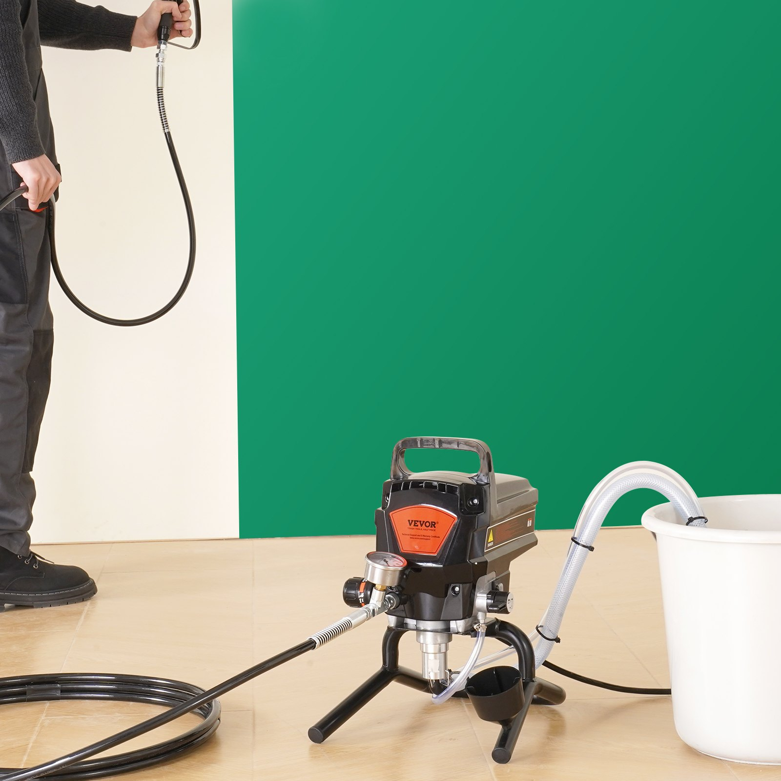 Pulverizador de pintura sin aire de 950 W con soporte