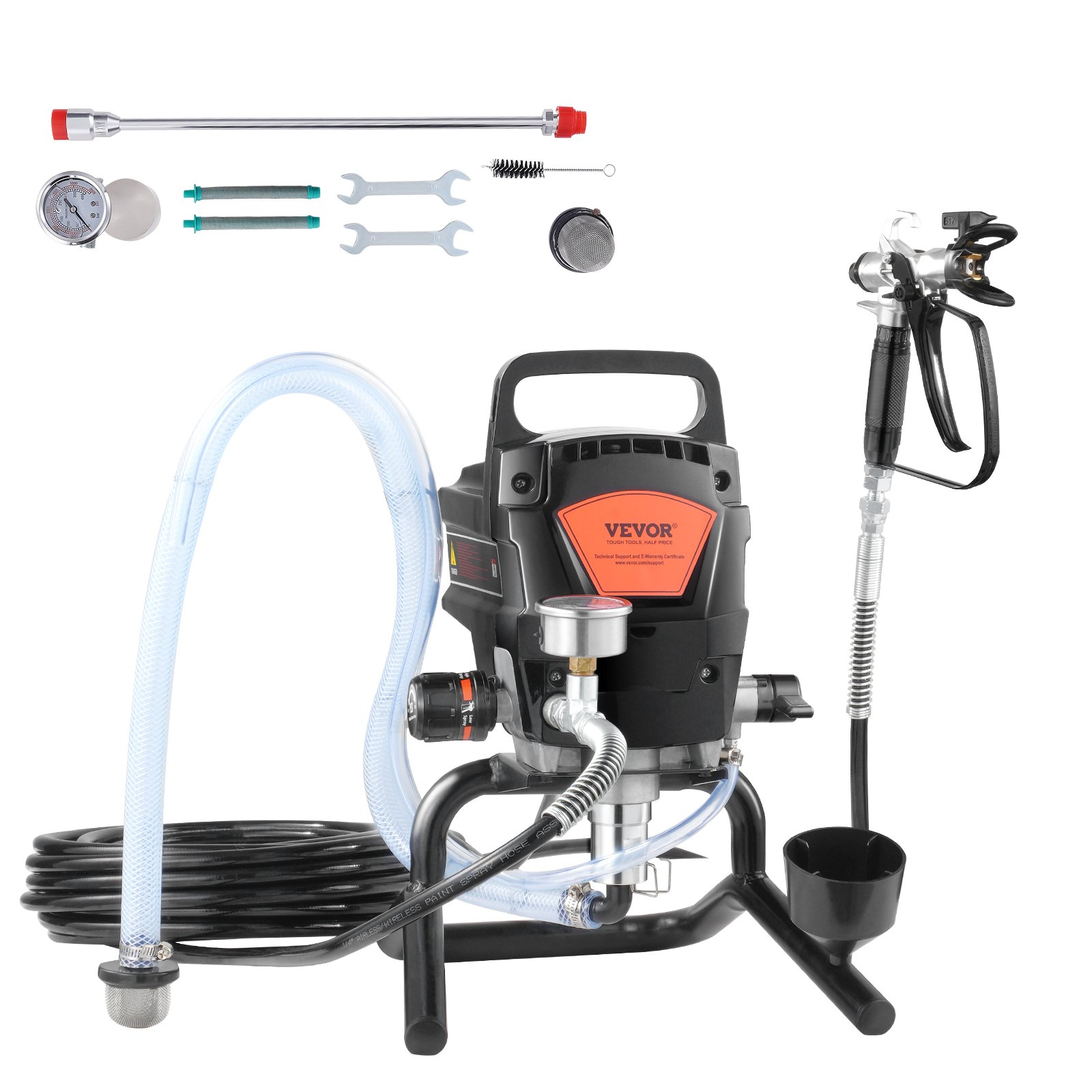 Pulverizador de pintura sin aire de 950 W con soporte
