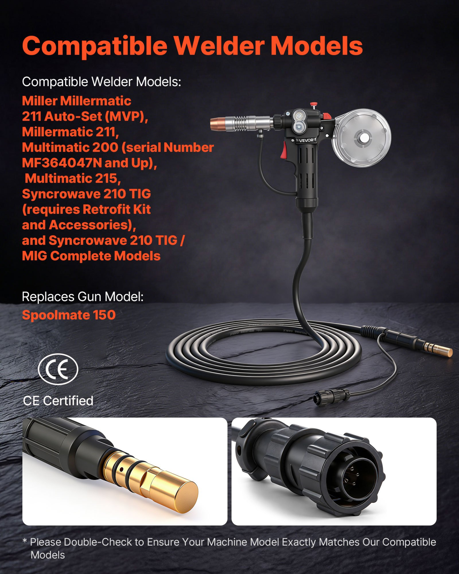 Pistola de soldadura de 150 amperios con cable de 6 metros | VEVOR