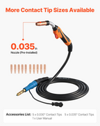 Pistola de soldadura MIG 250A con cable | VEVOR