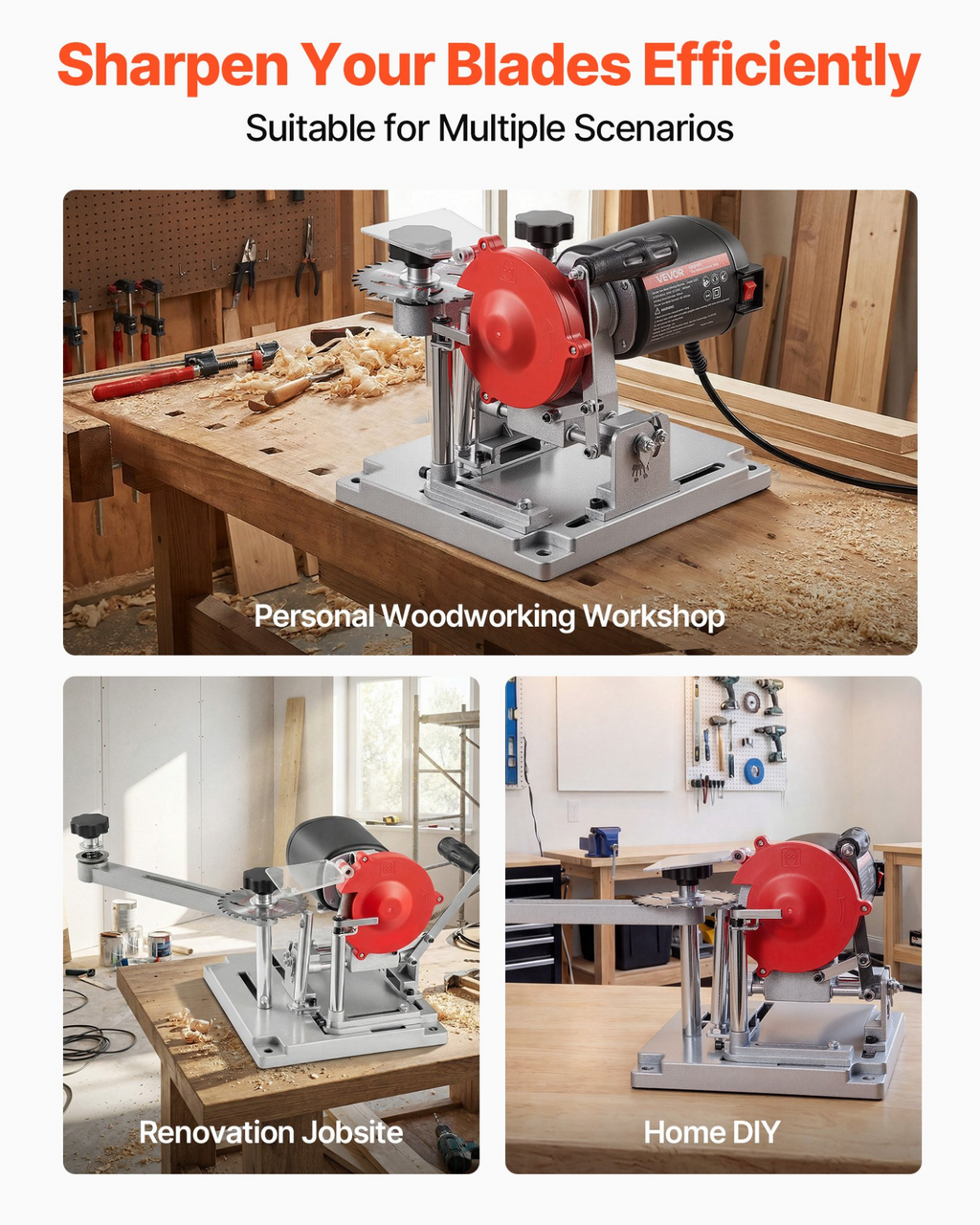Afilador de hojas de sierra circular, 3800 RPM | VEVOR