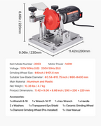 Afilador de hojas de sierra circular, 3800 RPM | VEVOR