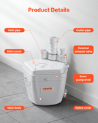 Bomba de fregadero Utility, 1 HP, 2200 GPH | VEVOR