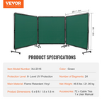 Pantalla de soldadura con marco, 1, 83 m x SMSHJPF6X6 | VEVOR