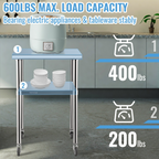 Mesa de preparación de acero inoxidable | VEVOR