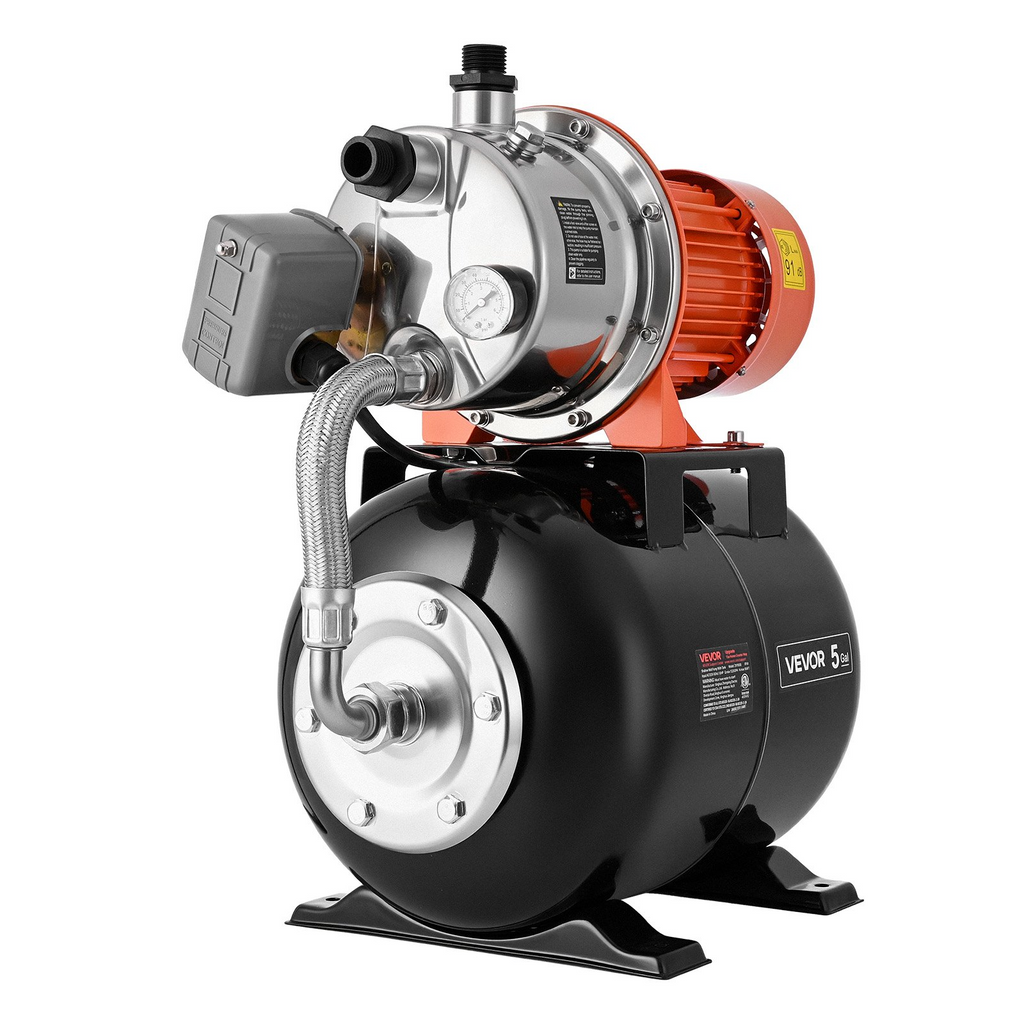 Bomba de 1.6 HP para pozos poco profundos con tanque | VEVOR