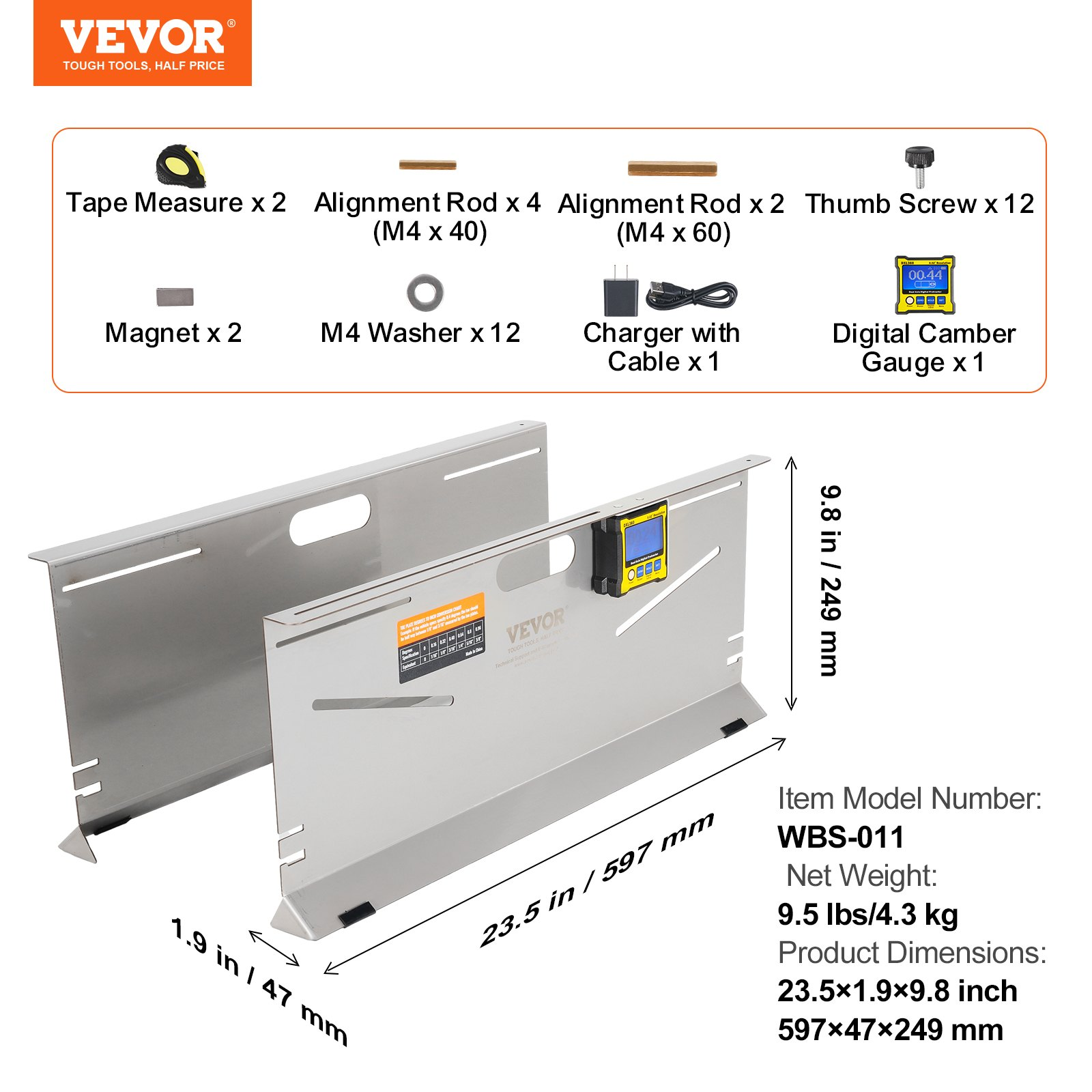 Herramienta de alineación de ruedas | VEVOR