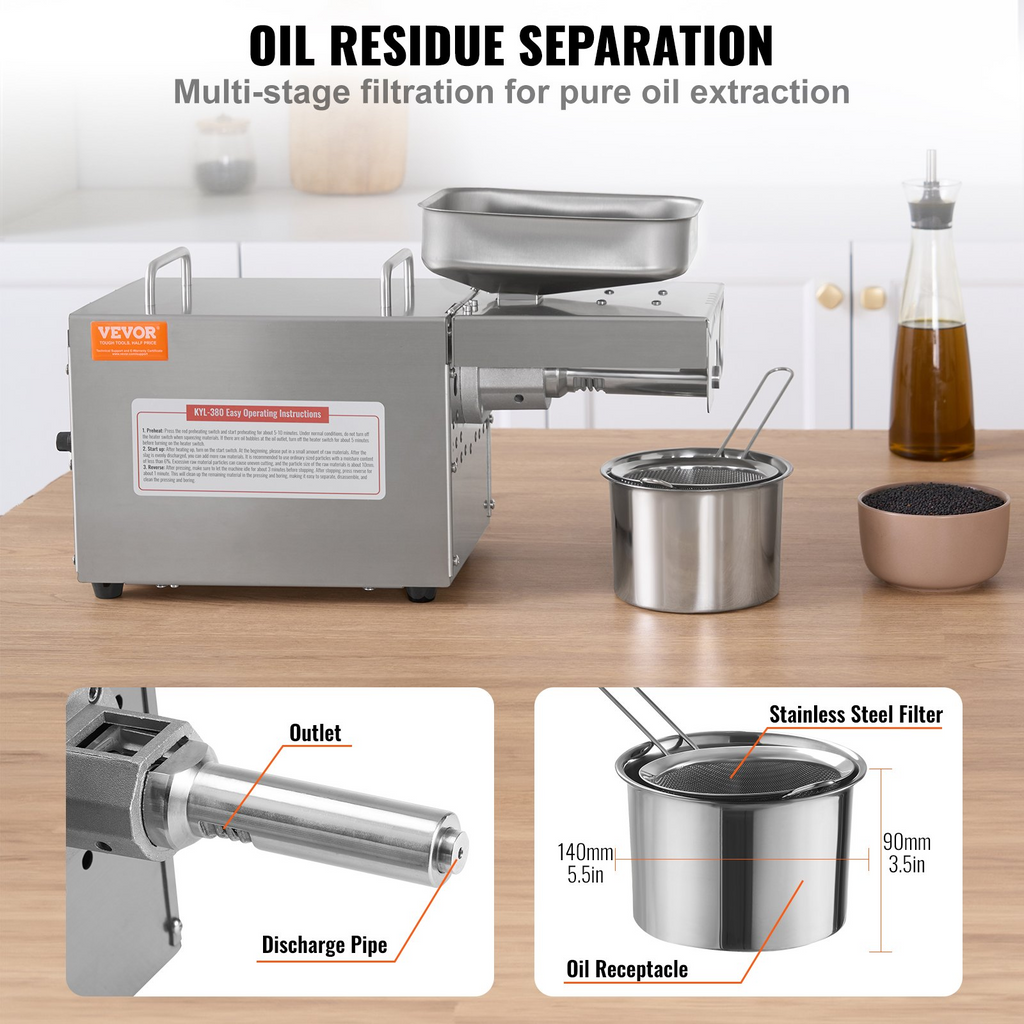 Electric Oil Press Machine | VEVOR
