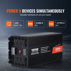 Inversor de onda sinusoidal modificada, 5000 W | VEVOR