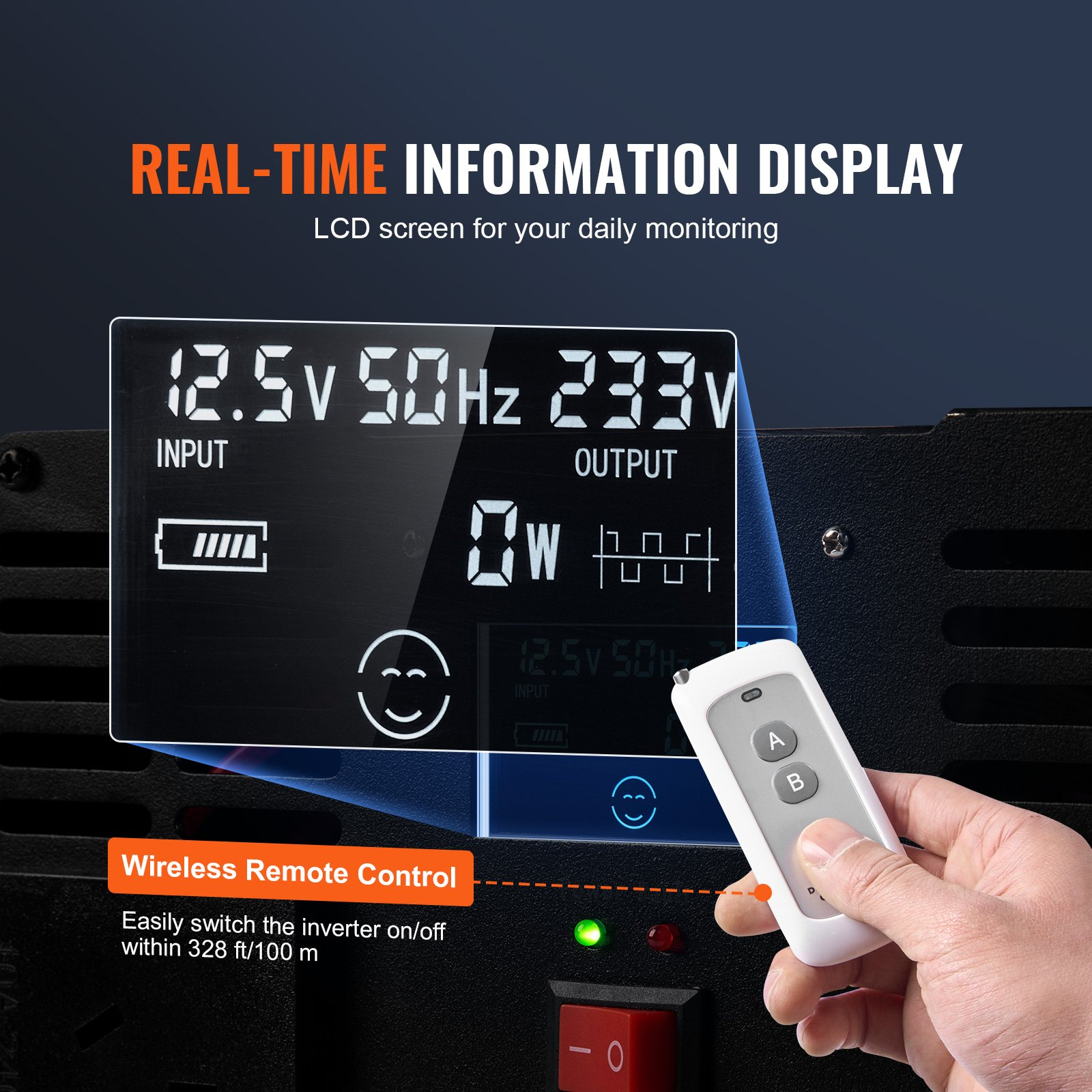 Inversor de onda sinusoidal modificada, 5000 W | VEVOR