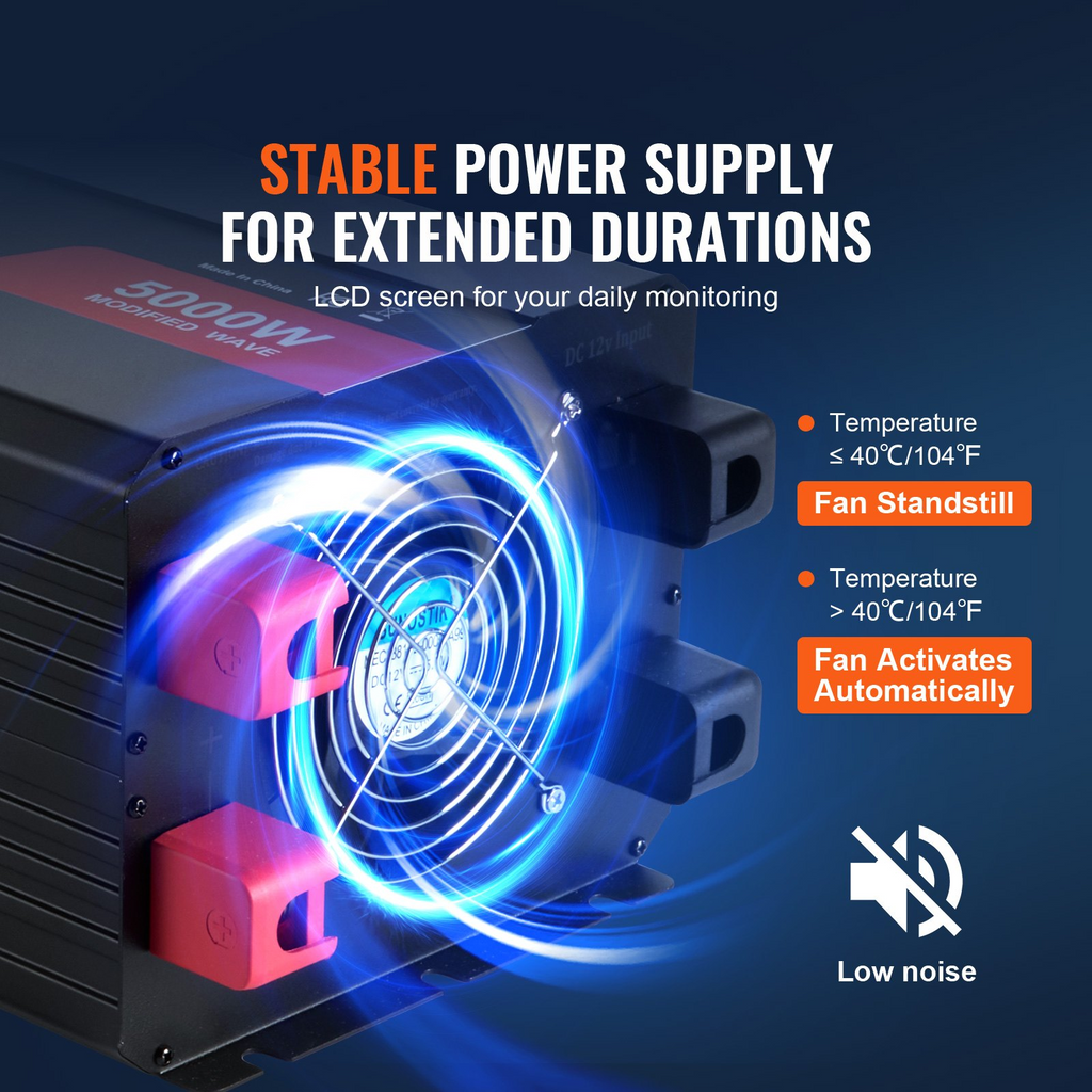 Inversor de onda sinusoidal modificada, 5000 W | VEVOR