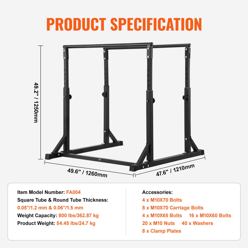 Barra de fondos, capacidad de 363 kg