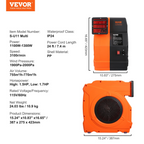 Soplador inflable, 1100 W, 1, 5 y 1, 7 HP | VEVOR