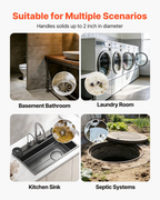 Sistema de bombeo de aguas residuales, 1/2 HP | VEVOR