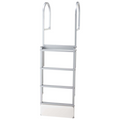 Escalera retráctil para muelle, 4 peldaños