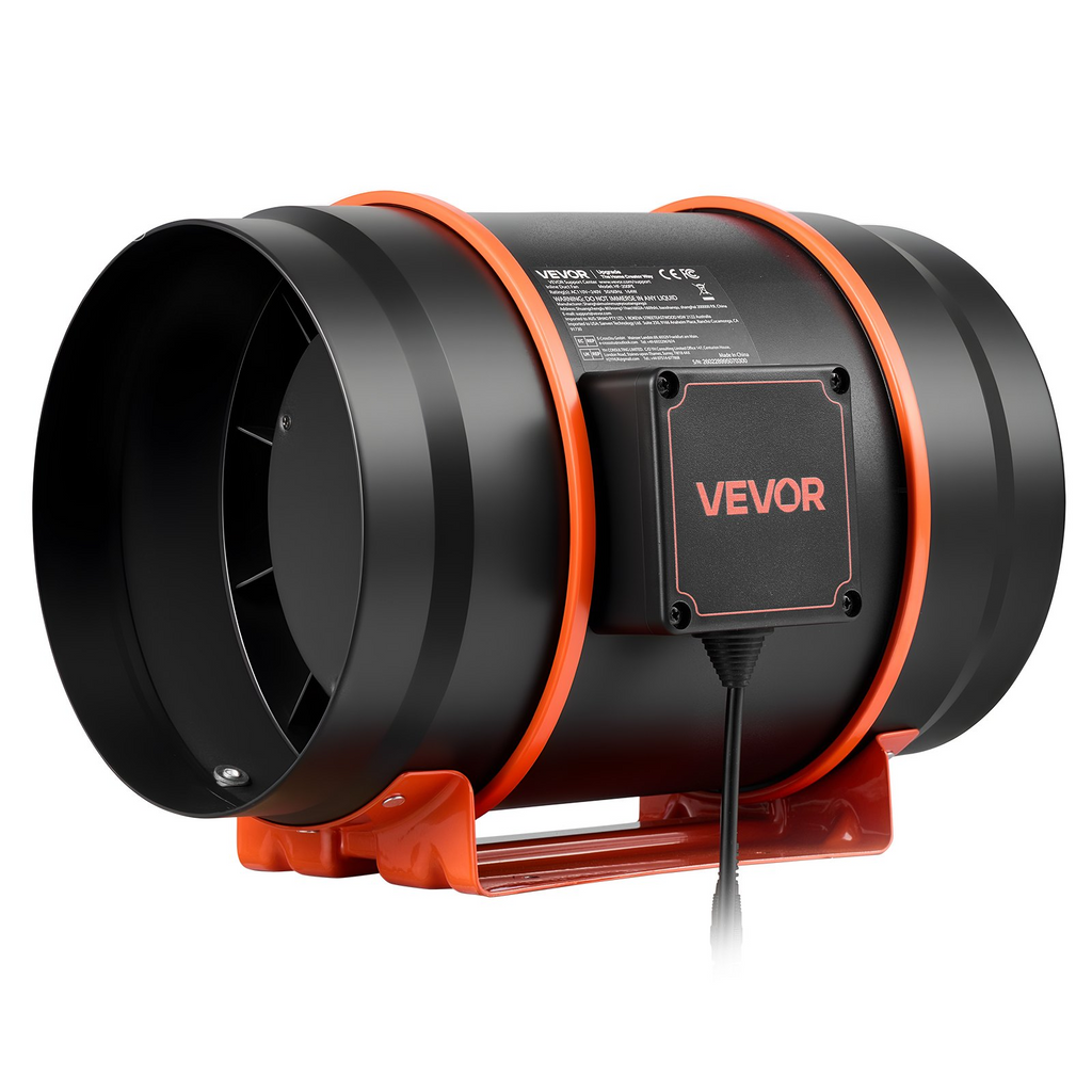 Ventilador de conducto en línea, 807 CFM, 8 pulgadas | VEVOR