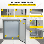 Caja eléctrica, 24'' x 24'' x 8'', caja exterior NEMA | VEVOR