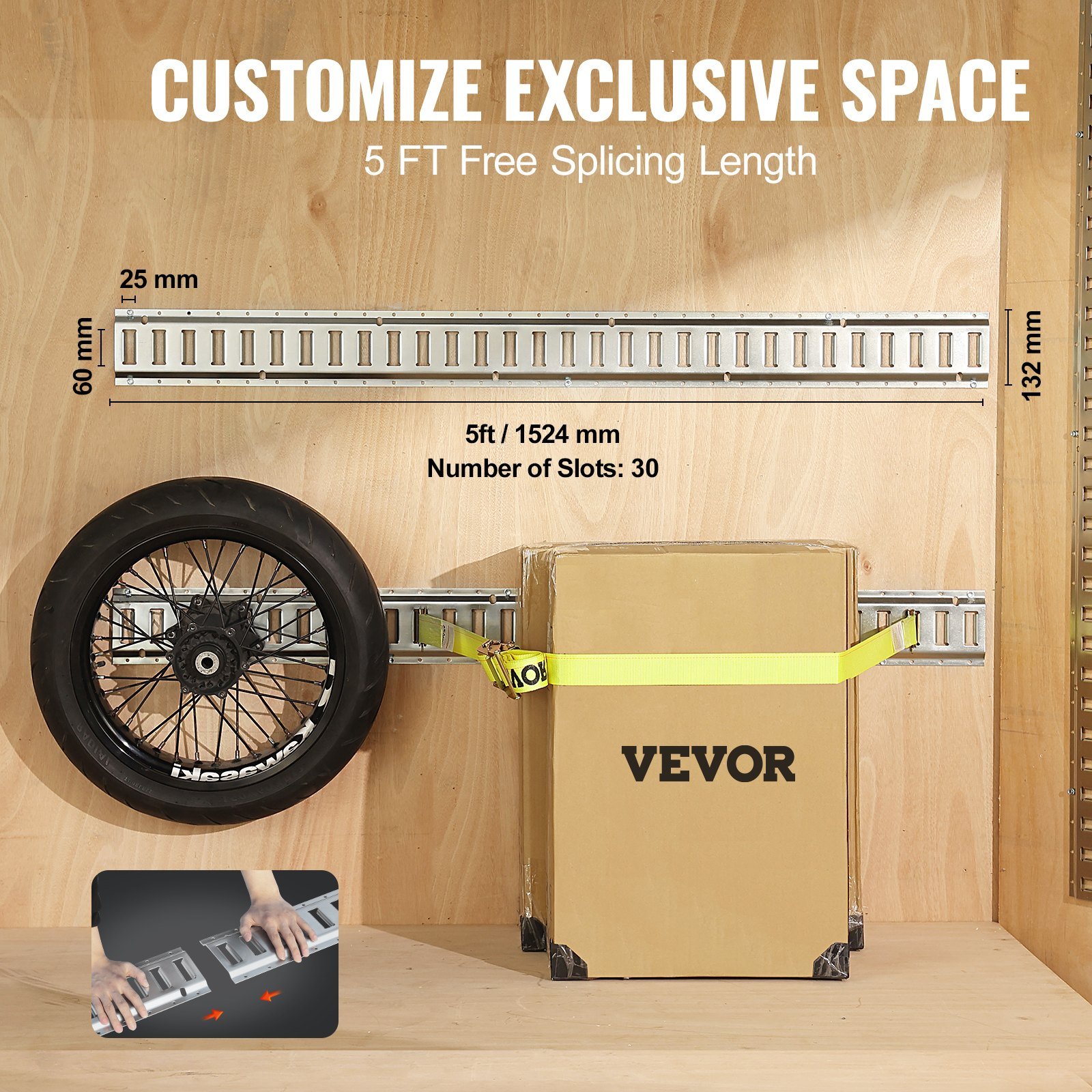 Kit de rieles de amarre E Track YSDXE5FT32 | VEVOR