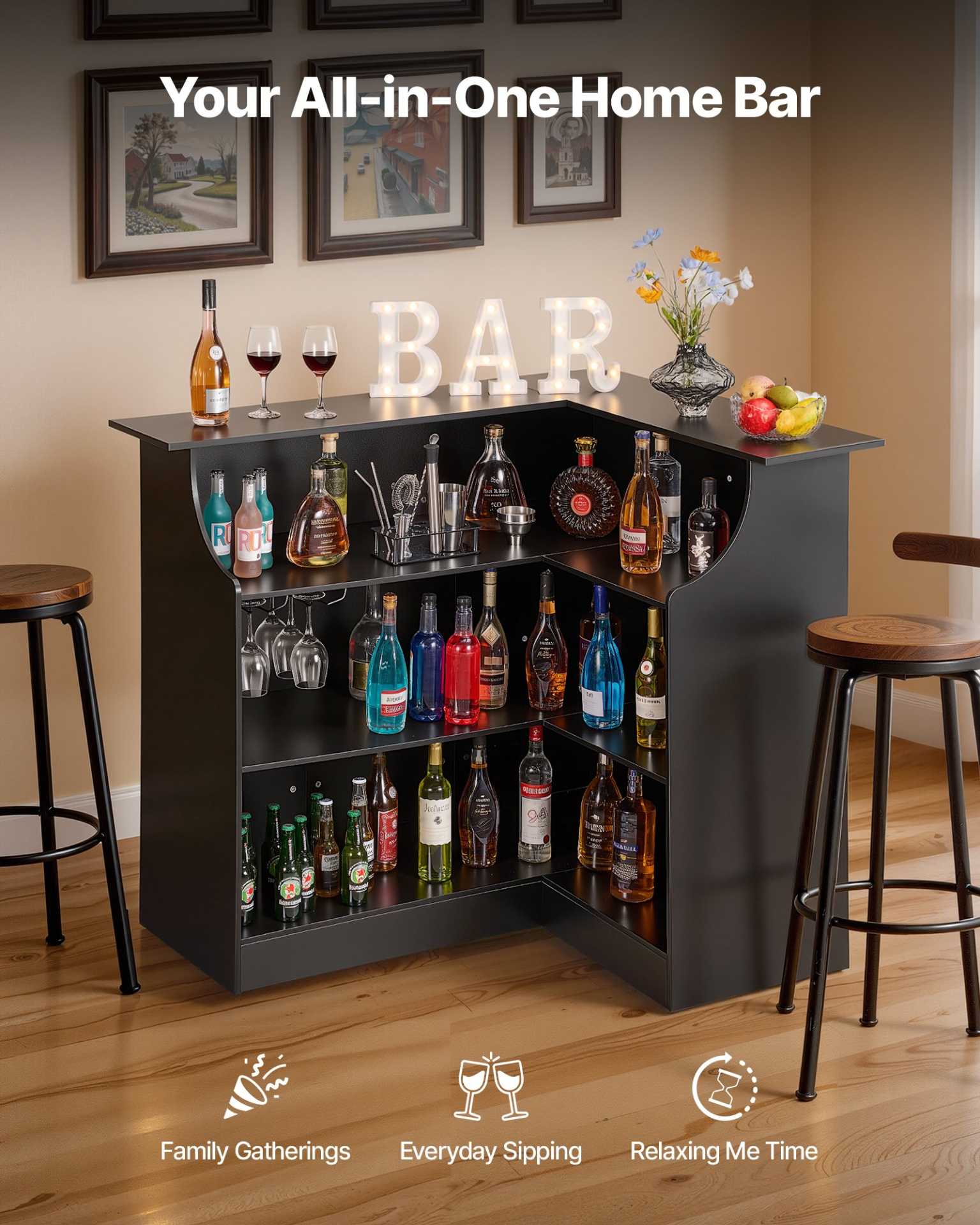 Mueble bar para el hogar | VEVOR