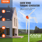 Generador de turbina eólica de 500 W | VEVOR