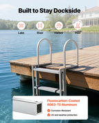 Escalera retráctil para muelle, 5 peldaños