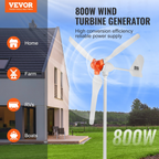 Generador de turbina eólica de 800 W | VEVOR