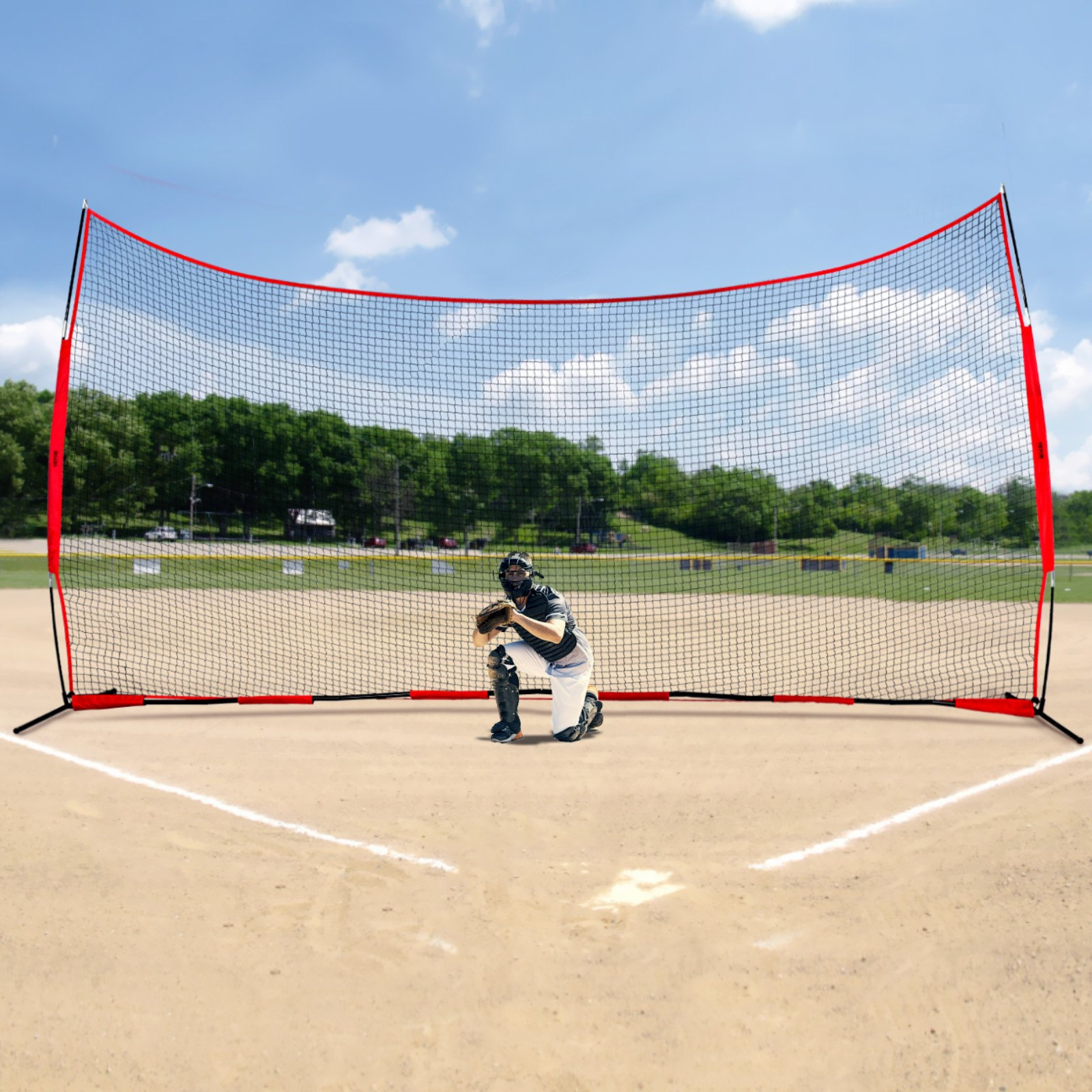 Red de protección Barricade Backstop, 20x10 pies | VEVOR