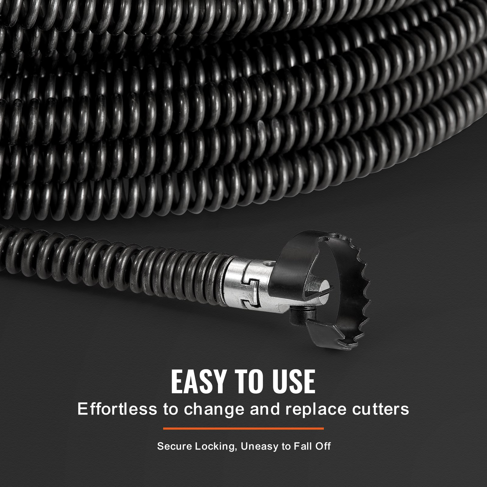 Cable de limpieza de desagües de 30, 5 m x | VEVOR