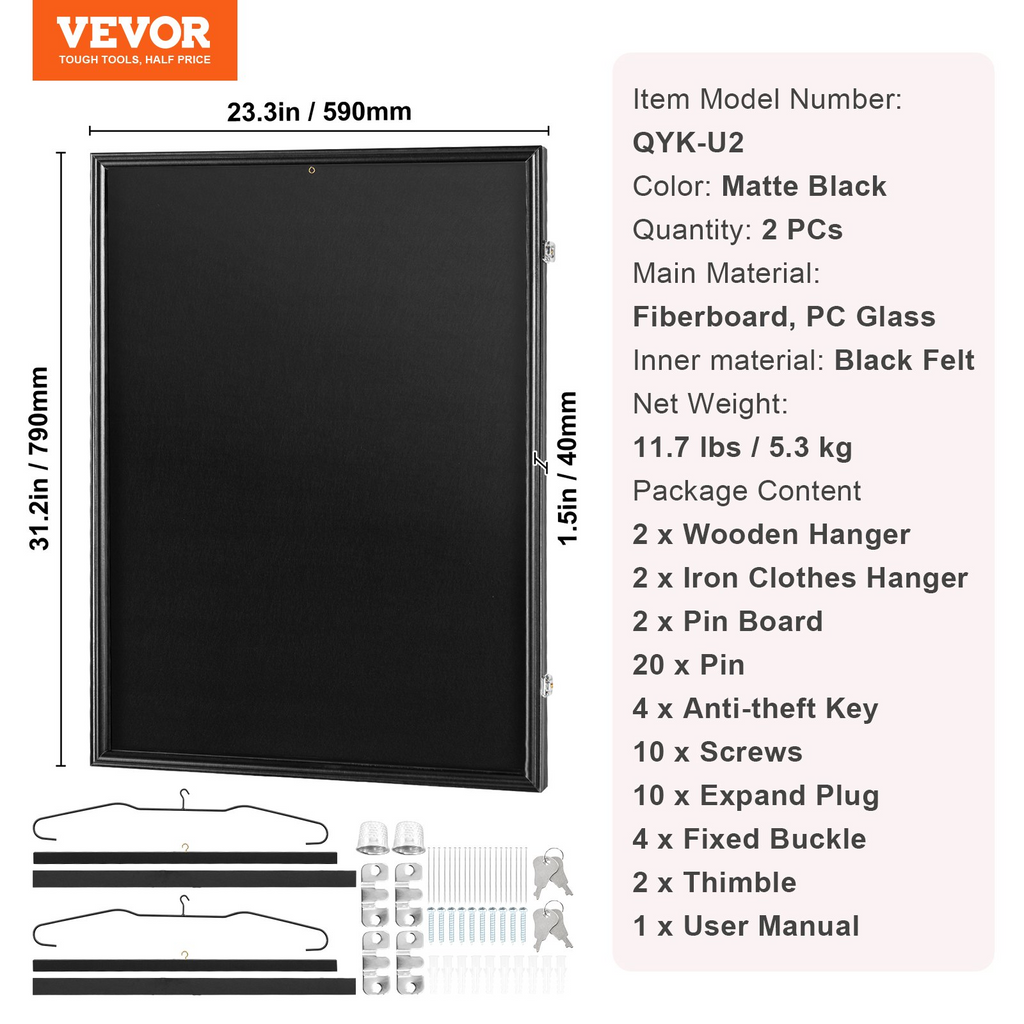 Vitrina para camisetas deportivas (2 unidades) | VEVOR