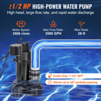 Bomba para fregadero, 1/2 HP, 120 voltios