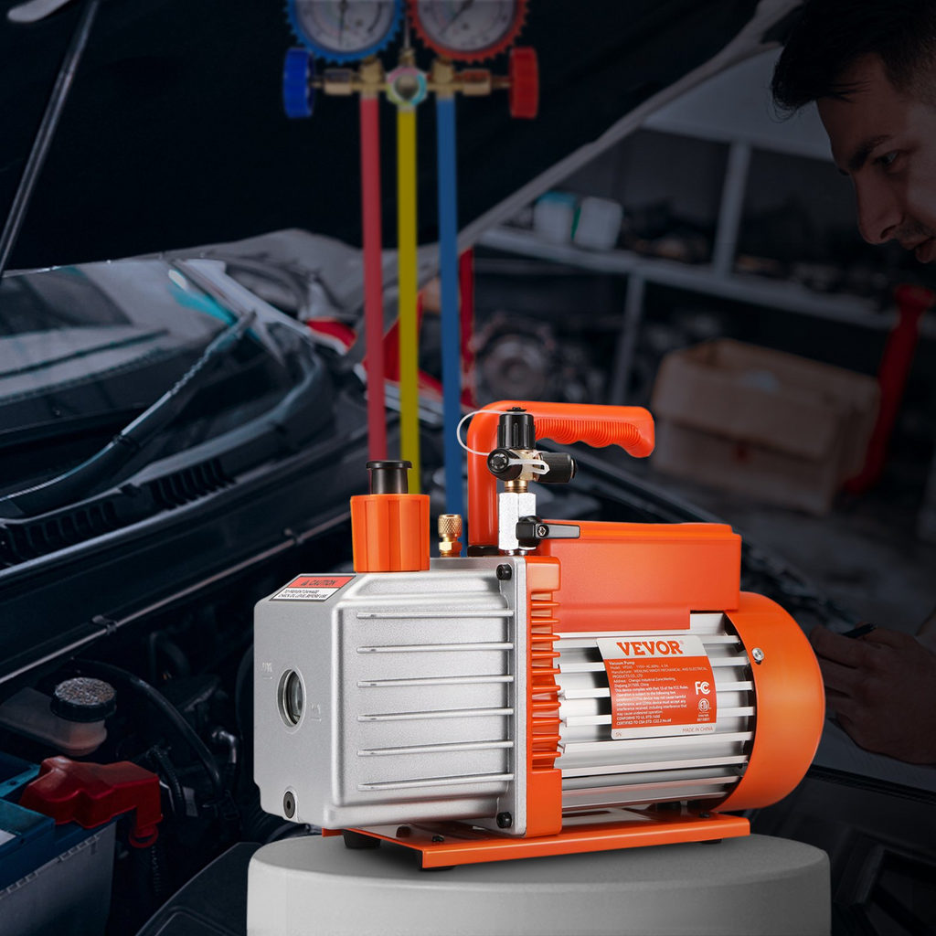 Bomba de vacío rotativa de paletas de 2 etapas de 1/2 HP