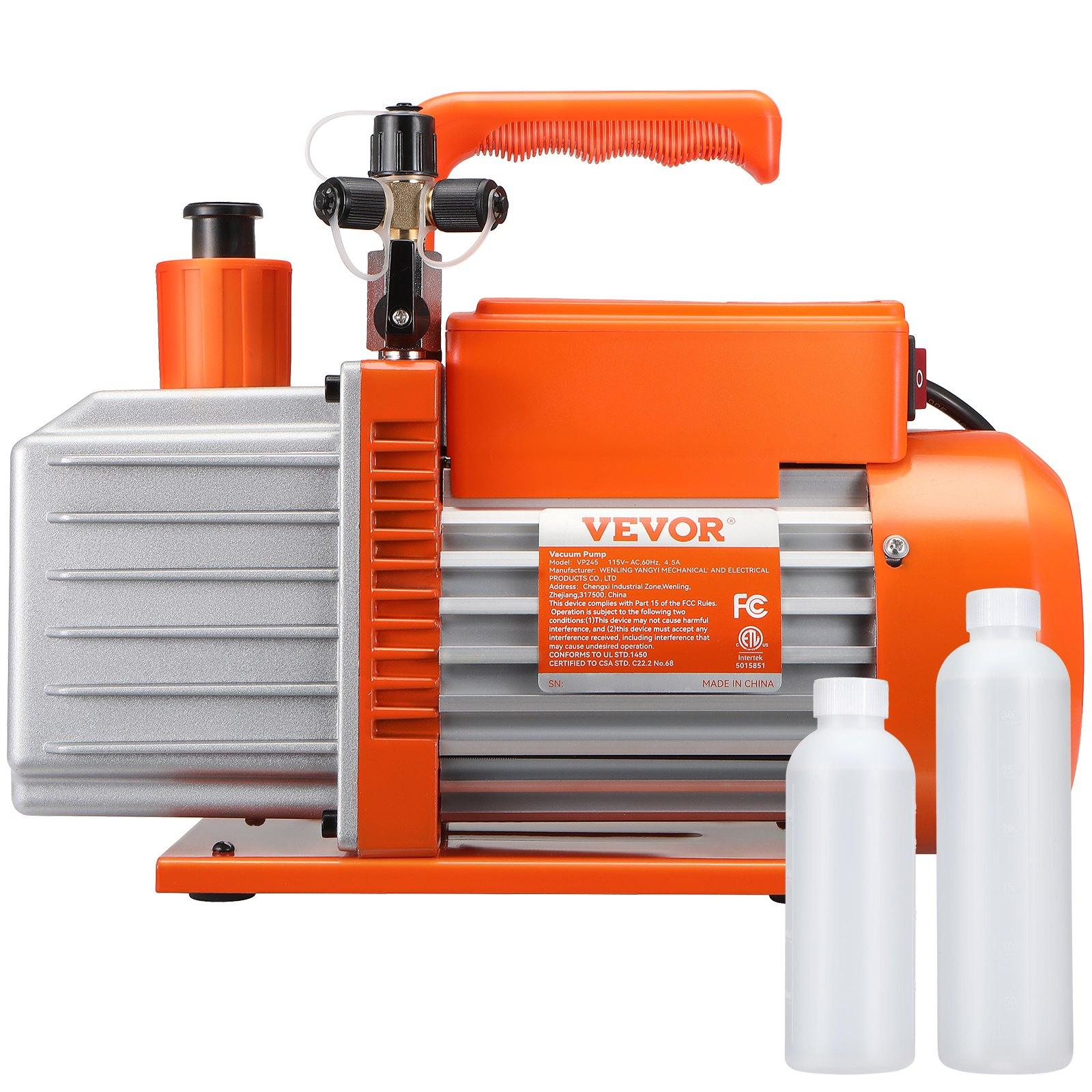 Bomba de vacío rotativa de paletas de 2 etapas de 1/2 HP