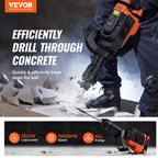 Martillo de demolición de 3500 W, 2 cinceles 1900 BPM | VEVOR