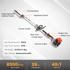 Cortasetos de gasolina de 15, 7 pulgadas, 26 cc | VEVOR