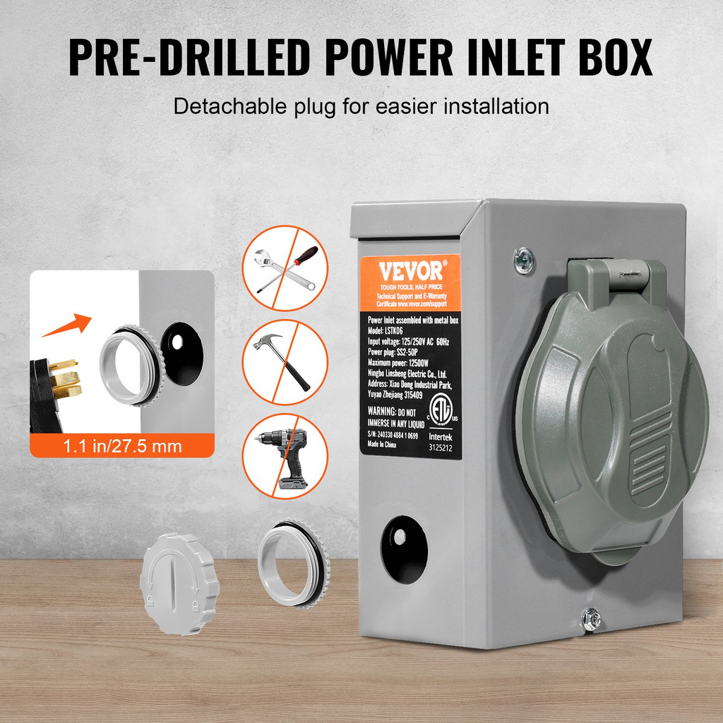 Kit de cable para generador de 50 amperios y caja | VEVOR
