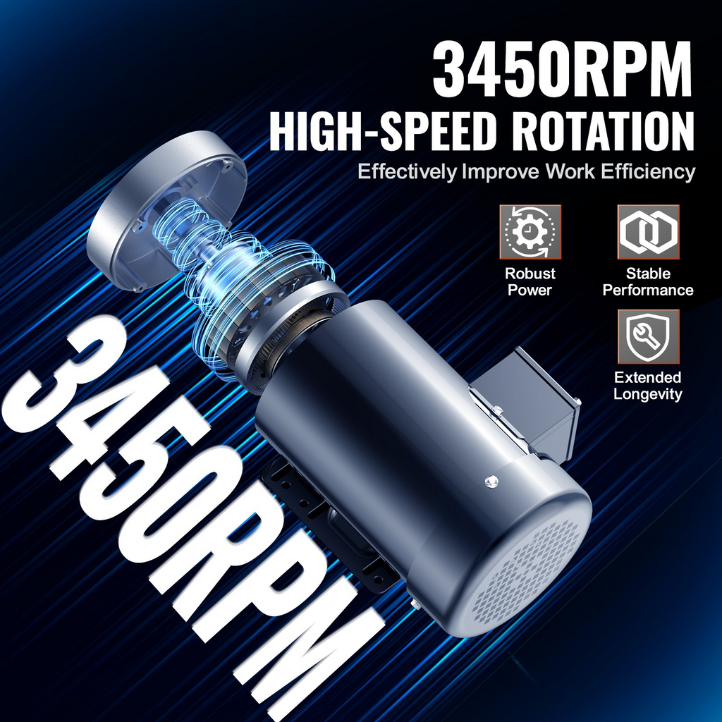 Motor eléctrico de 2 HP, 3450 rpm, CA 230 V/460 V | VEVOR