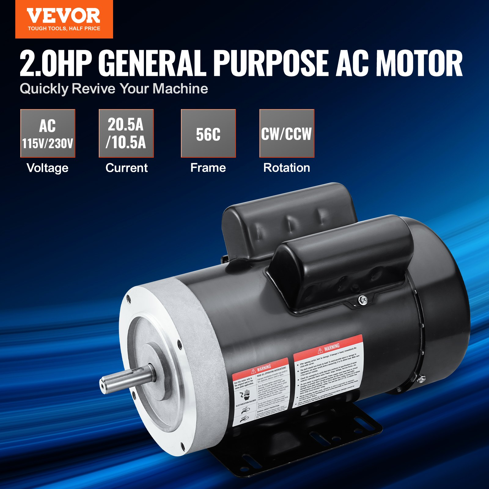 Miniatura del producto Motor eléctrico de 2 HP | VEVOR