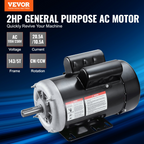 Motor eléctrico de 2 HP, 1725 rpm, CA 115 V/230 V | VEVOR