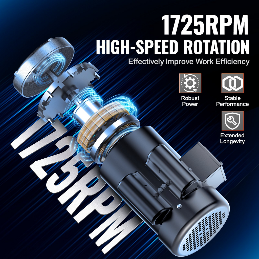 Motor eléctrico de 2 HP, 1725 rpm, CA 115 V/230 V | VEVOR