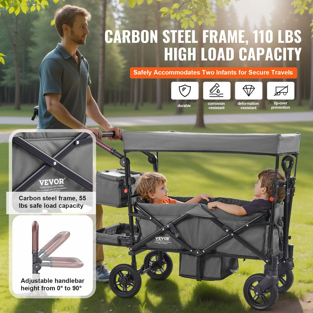 Cochecito Wagon para 2 niños | VEVOR