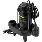 Bomba sumergible para aguas residuales, 3/4 HP | VEVOR