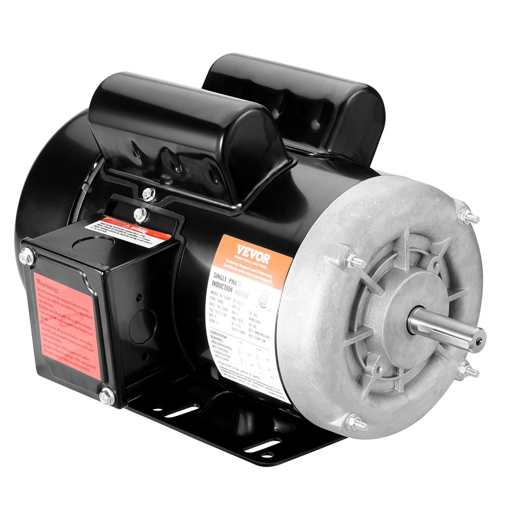 Motor eléctrico de 1, 5 HP, 3450 rpm, CA 115 V/230 V | VEVOR