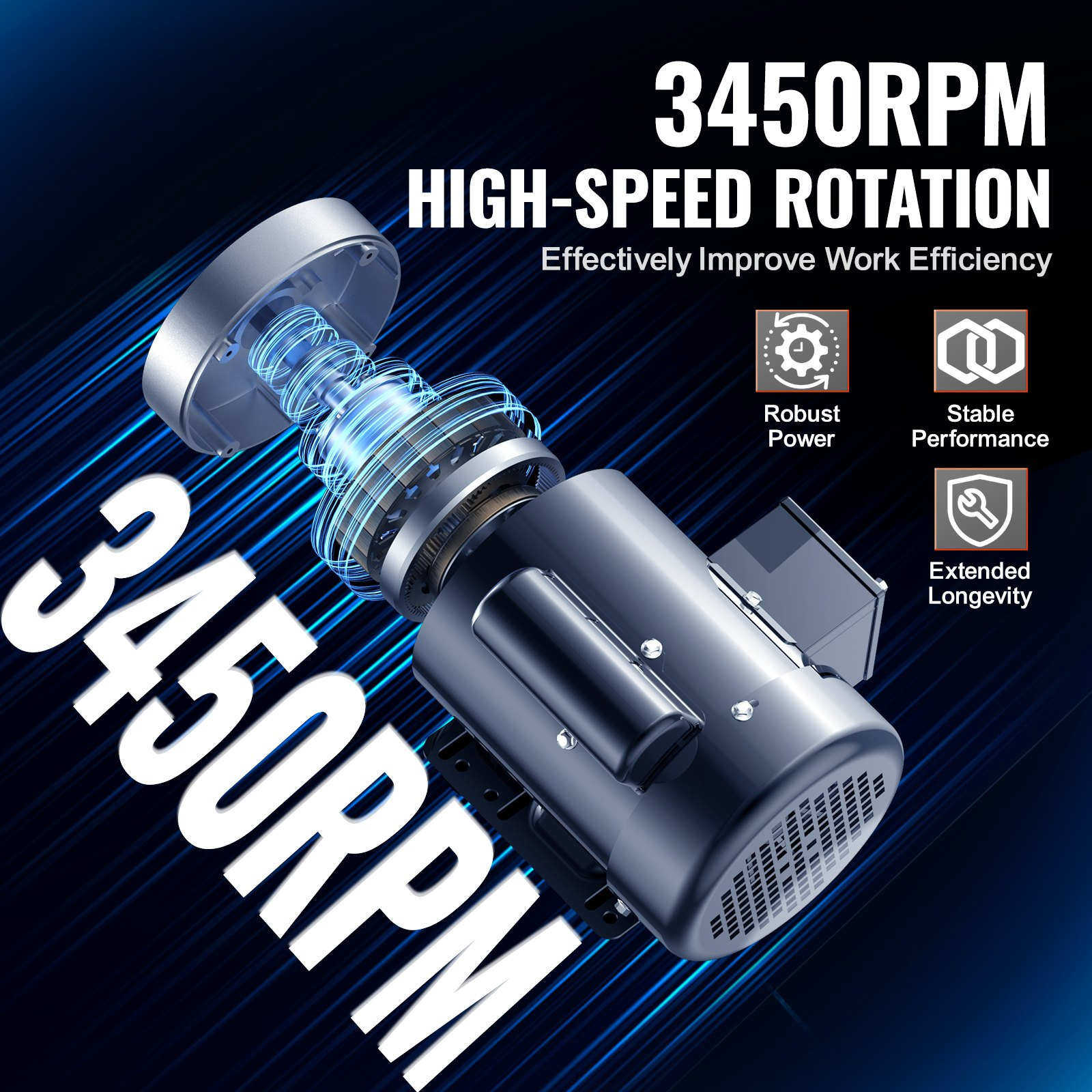 Miniatura del producto Motor eléctrico de 1 HP | VEVOR