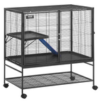 Jaula metálica rodante de 99 cm (39") para hurones | VEVOR