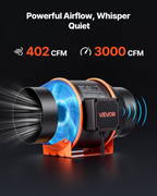 Kit de ventilador de conducto en línea con filtro XLGDFSTZEC | VEVOR
