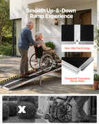Rampa portátil para silla de ruedas, 2, 13 m (7 pies) | VEVOR
