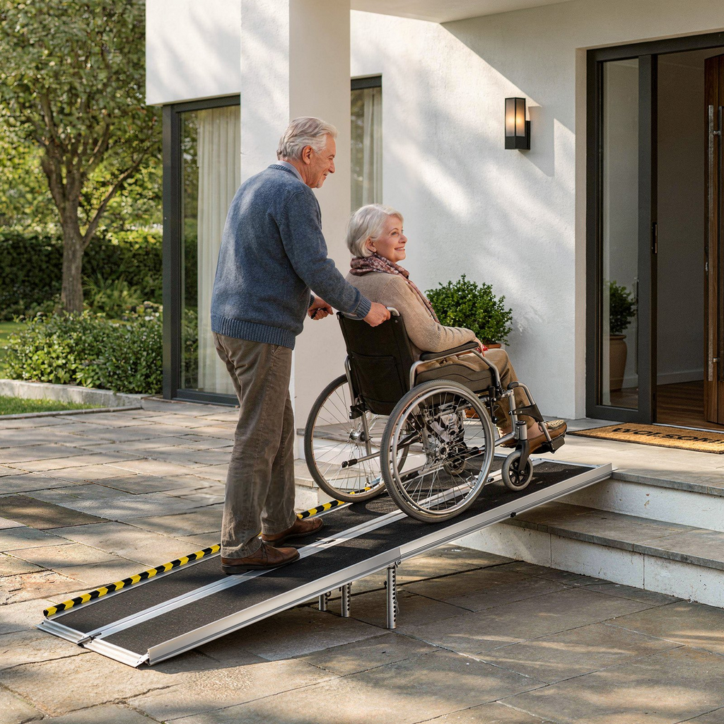 Rampa portátil para silla de ruedas, 2, 13 m (7 pies) | VEVOR